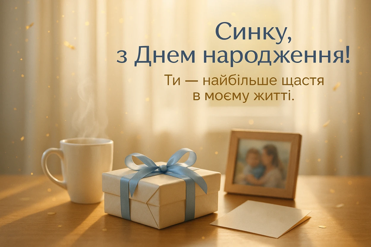 Привітання з днем народження сина від мами