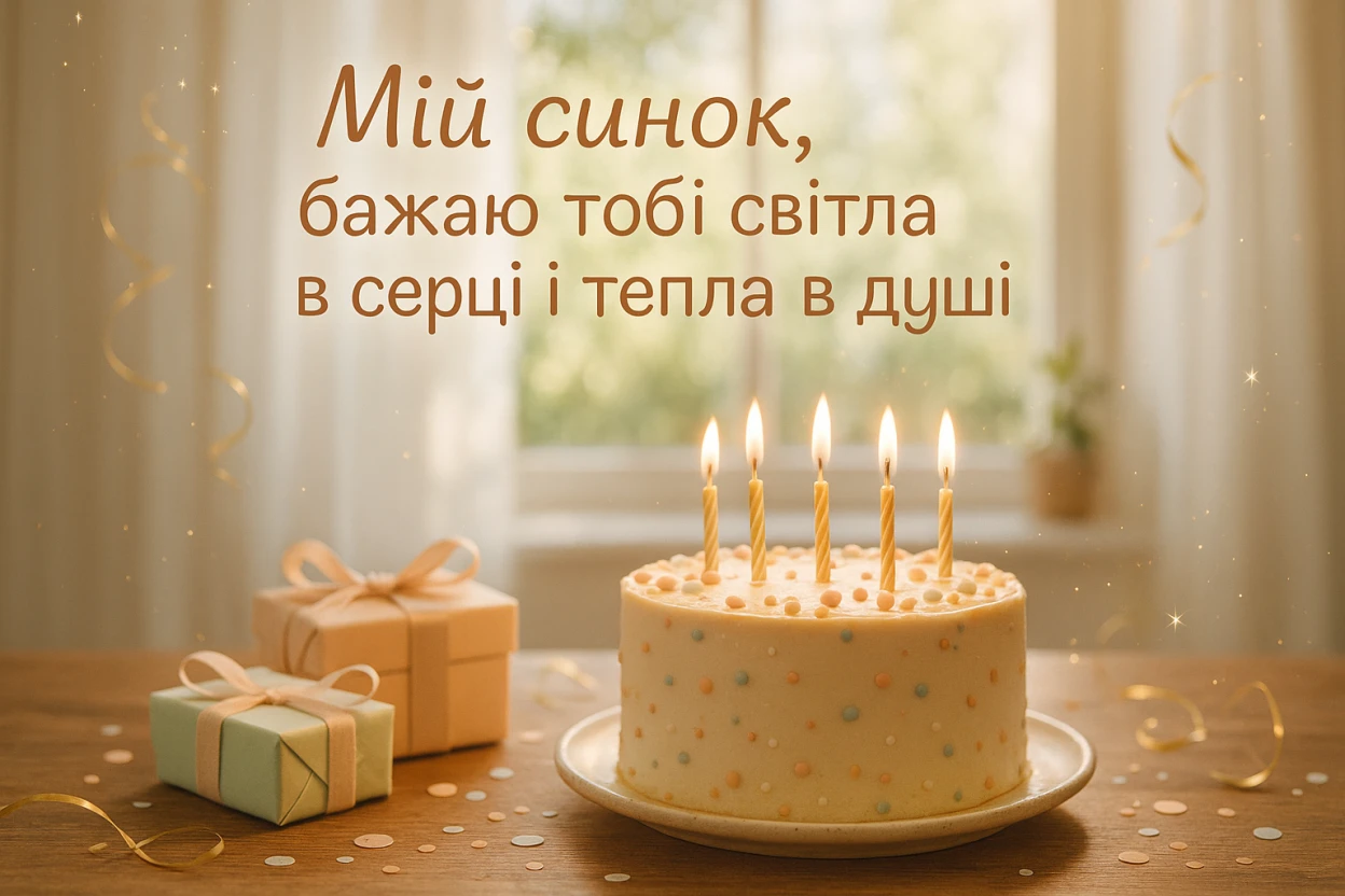 Привітання з днем народження сина від мами