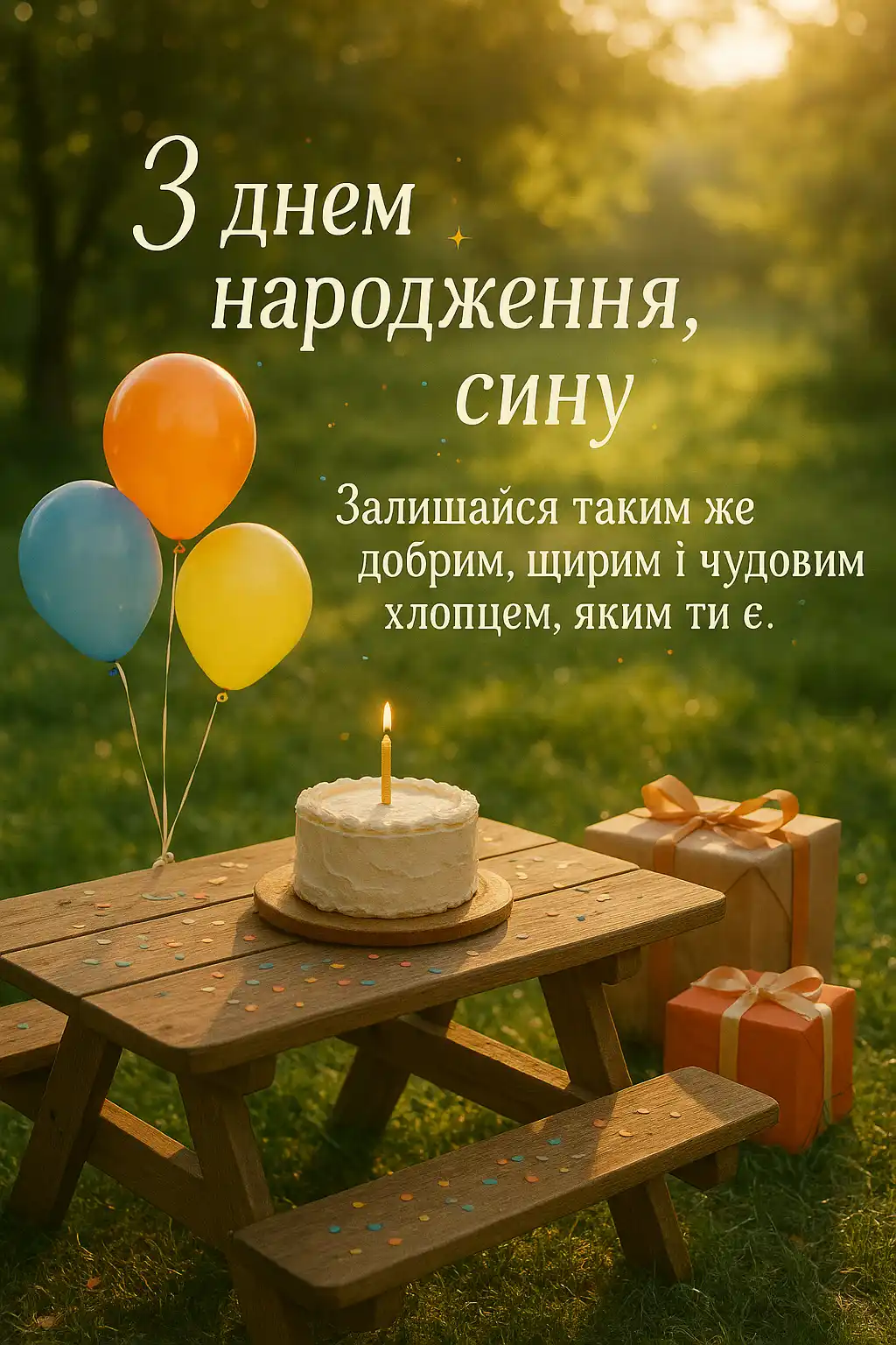 Привітання з днем народження сина від мами