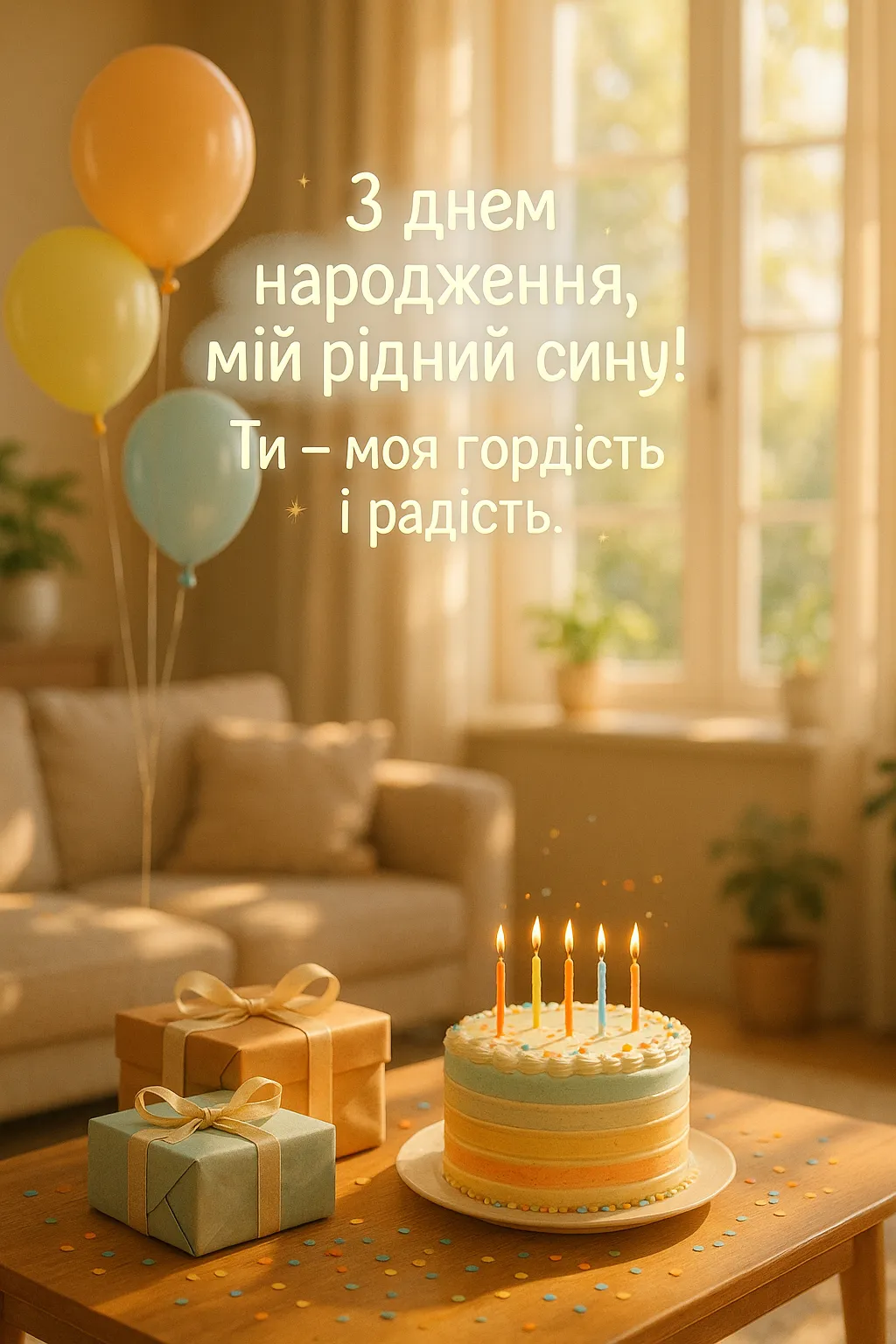 Привітання з днем народження сина від мами