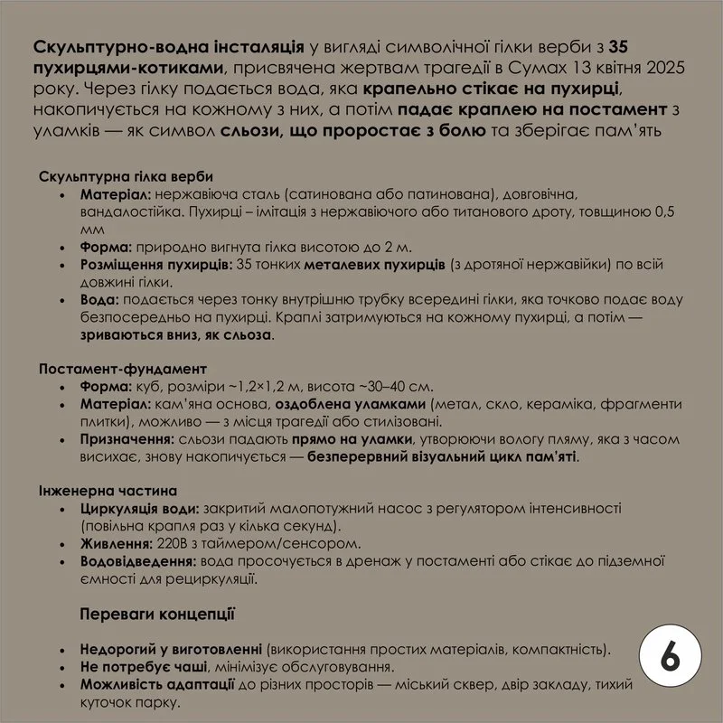 У Сумах підбили підсумки громадського обговорення проєктів меморіалу на місці удару рф у Вербну неділю