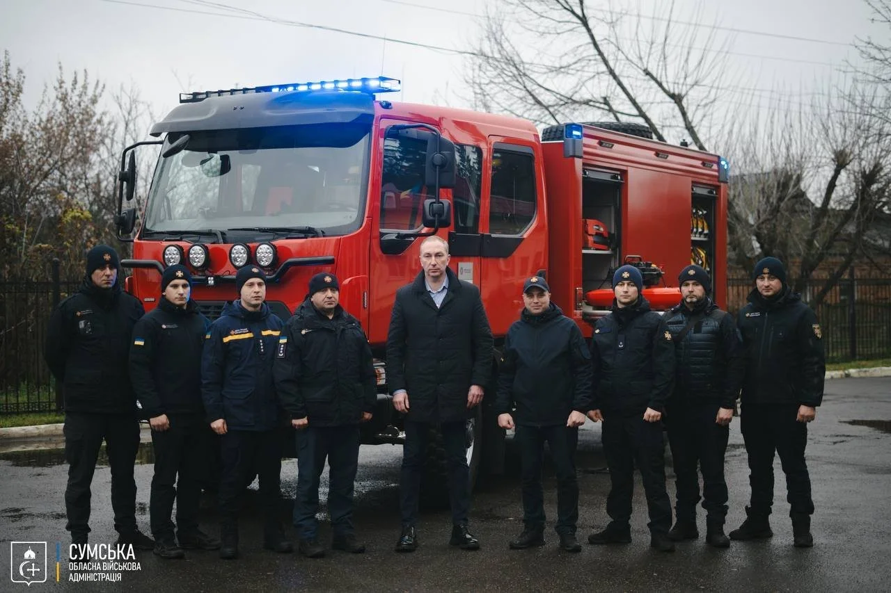 Сумщина отримала новий пожежно-рятувальний автомобіль від польських партнерів