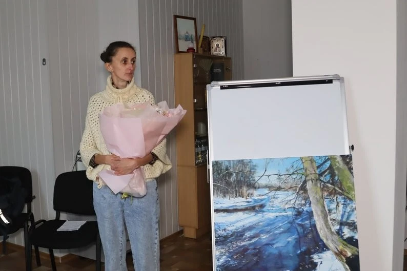 В Охтирці представили виставку Марини Дрєєвої: мистецтво на перетині війни і волонтерства В Охтирці представили виставку Марини Дрєєвої: мистецтво на перетині війни і волонтерства