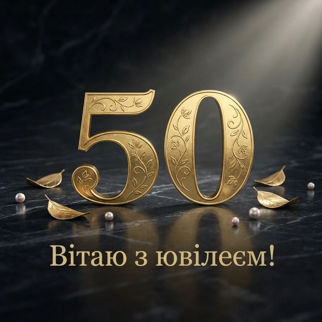 привітання з ювілеєм 50 років