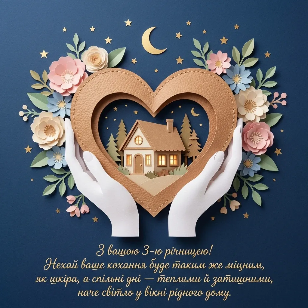 привітання з днем весілля 3 роки