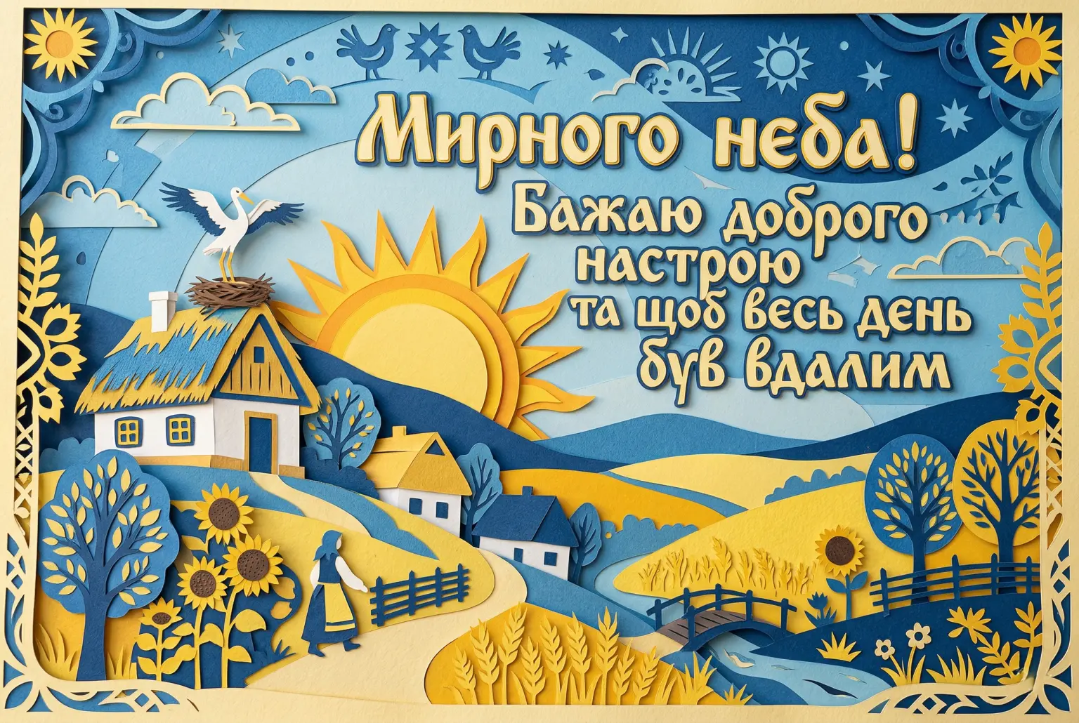 Доброго, мирного, гарного дня та настрою: душевні листівки та найтепліші побажання українською