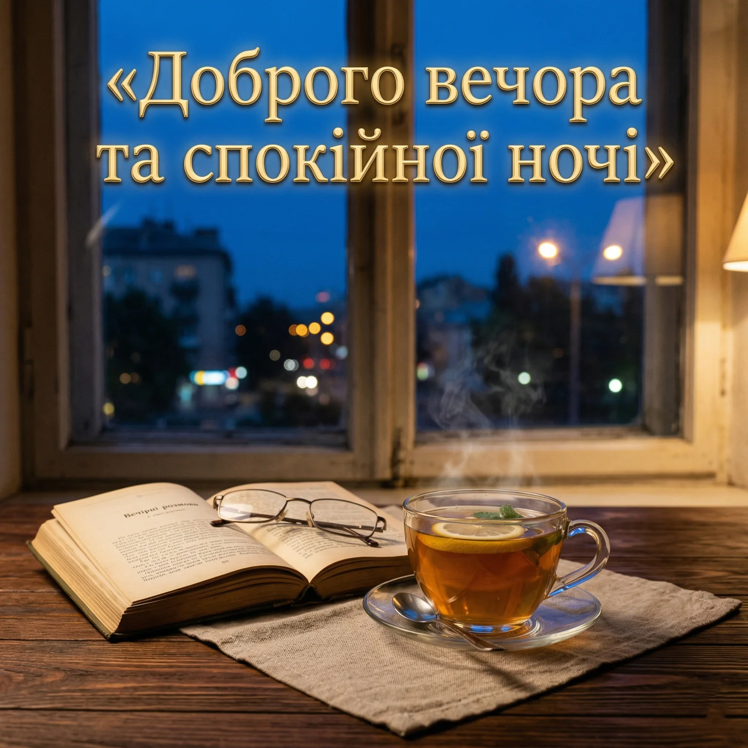 Листівки з добрим вечором та спокійної ночі: душевні привітання для ваших близьких