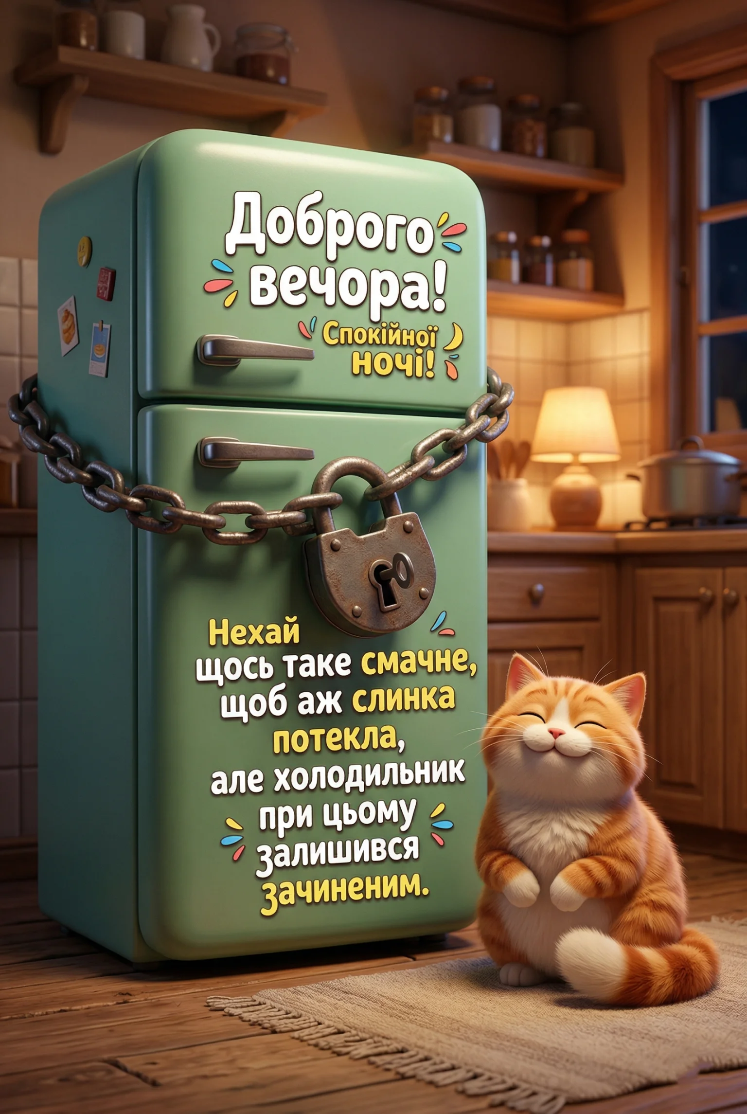 Листівки з добрим вечором та спокійної ночі: душевні привітання для ваших близьких