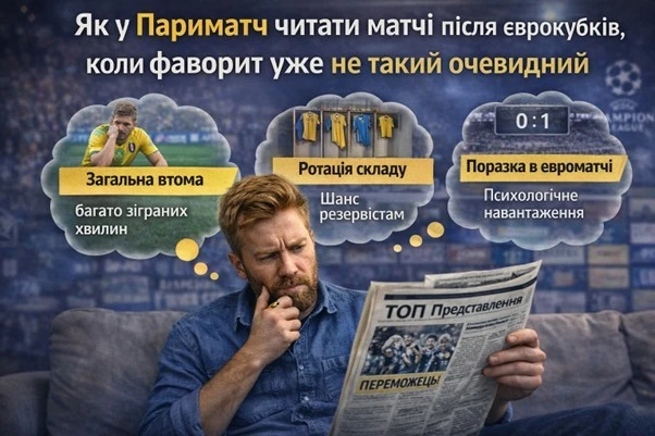Як у Париматч читати матчі після єврокубків, коли фаворит уже не такий очевидний