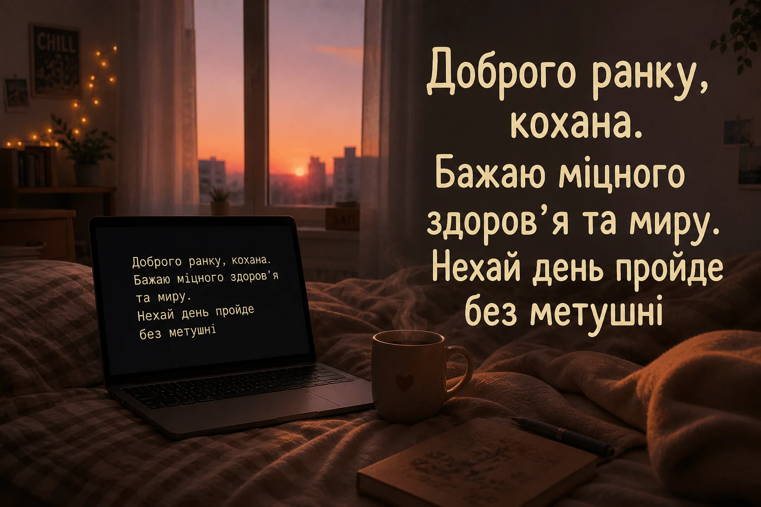 Доброго ранку, кохана: найтепліші побажання та красиві картинки для коханої жінки