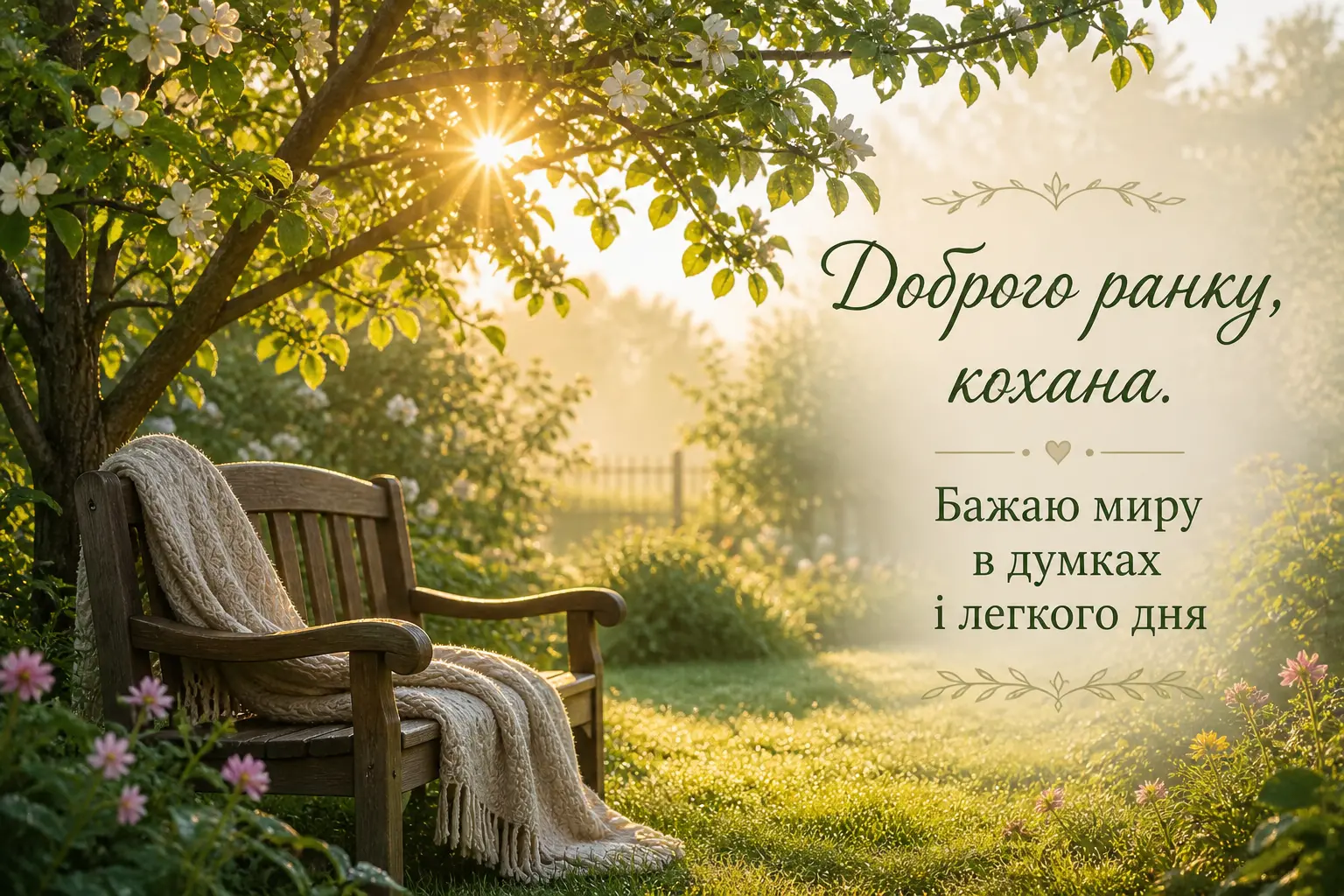Доброго ранку, кохана: найтепліші побажання та красиві картинки для коханої жінки