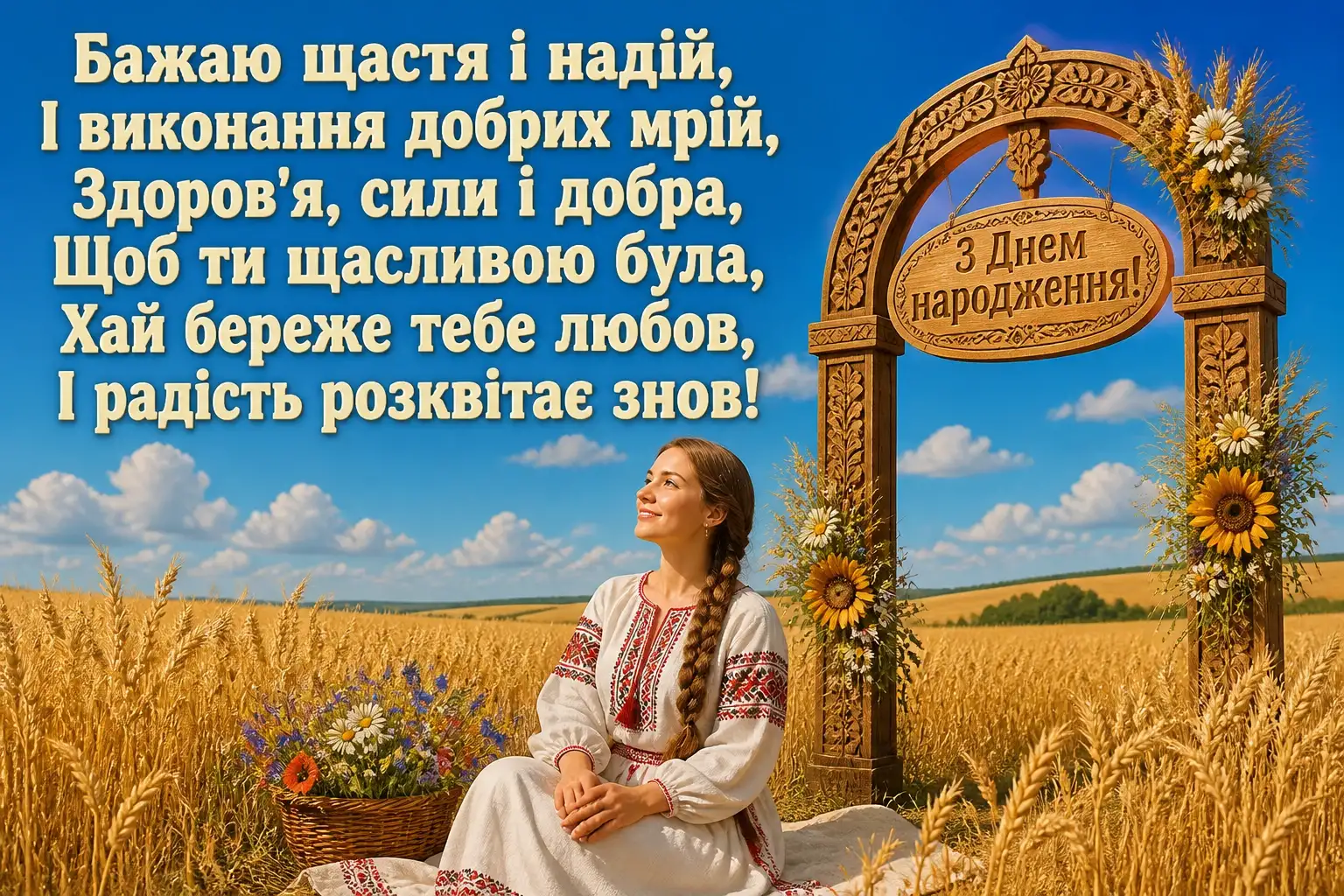 привітання з днем народження дівчині