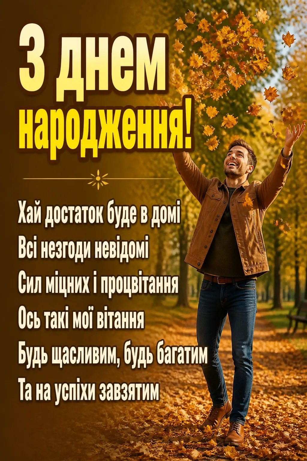 привітання чоловіку з днем народження