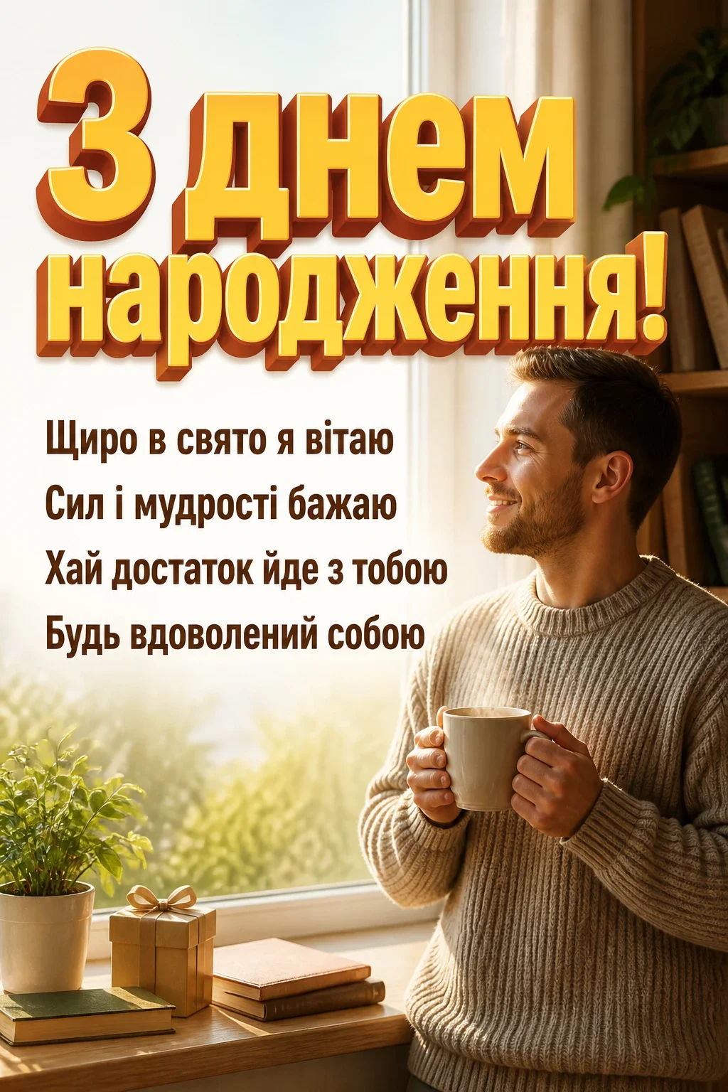привітання чоловіку з днем народження