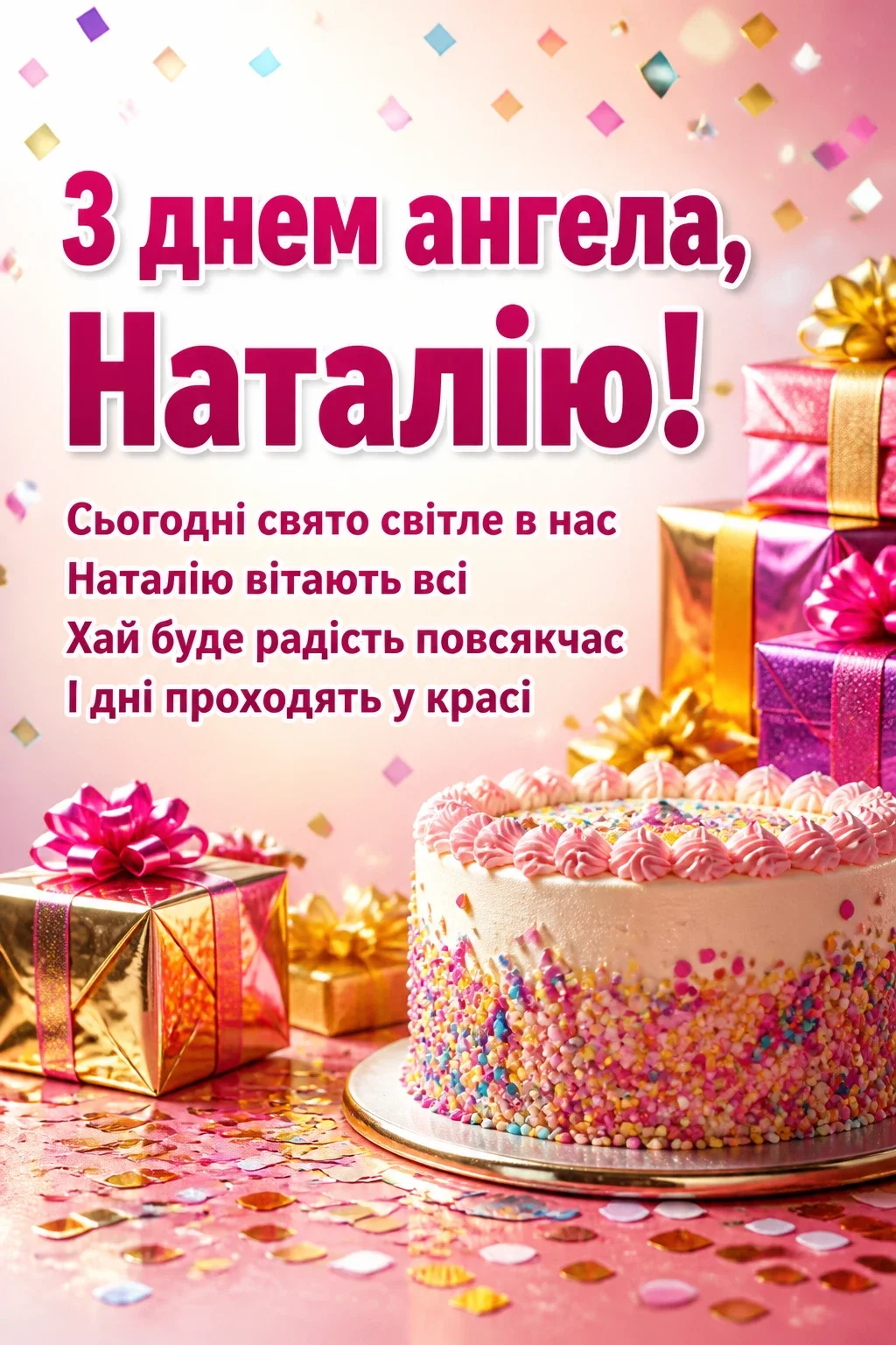 привітання з днем ангела наталії українською
