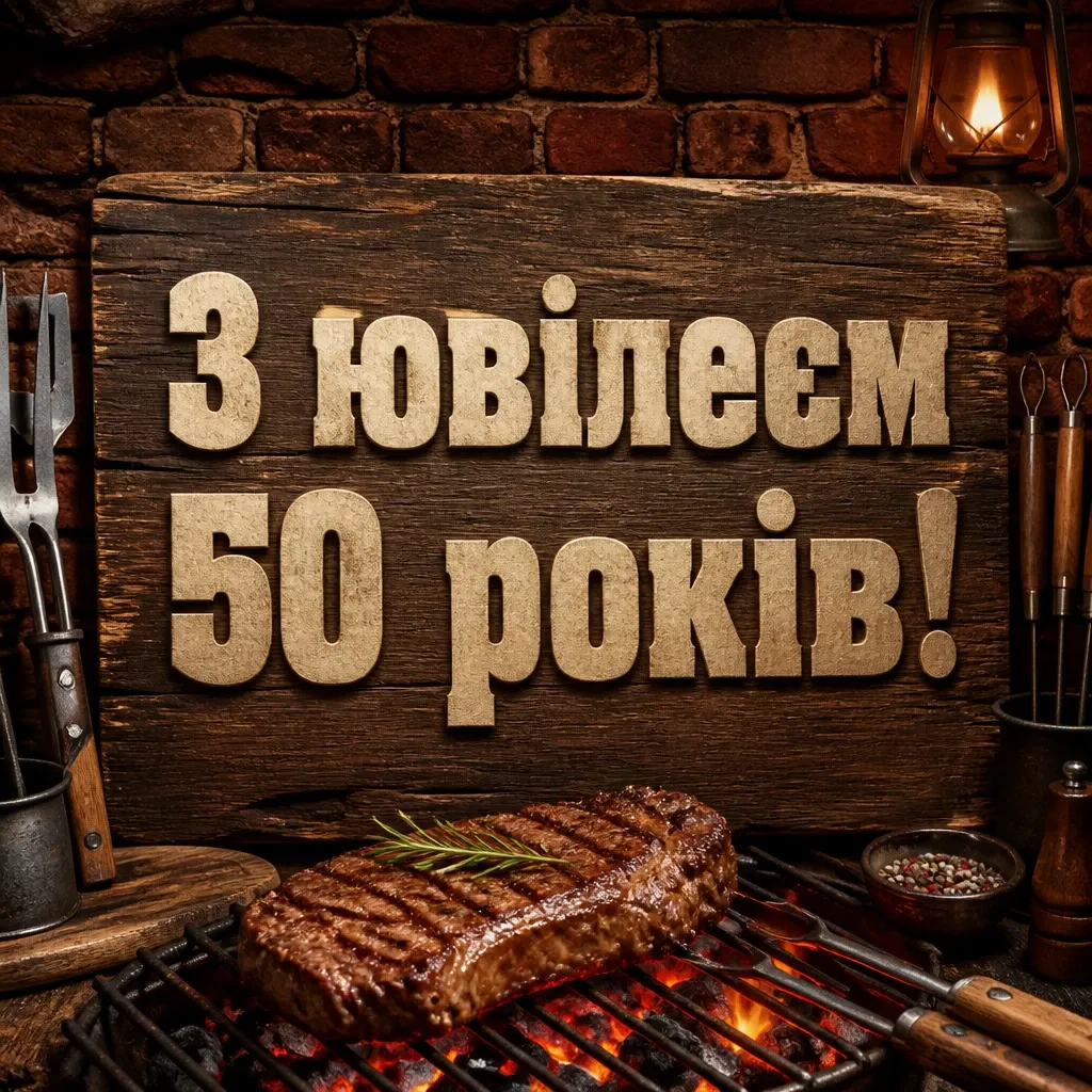 прикольні привітання вітальні листівки з ювілеєм 50 мужчині