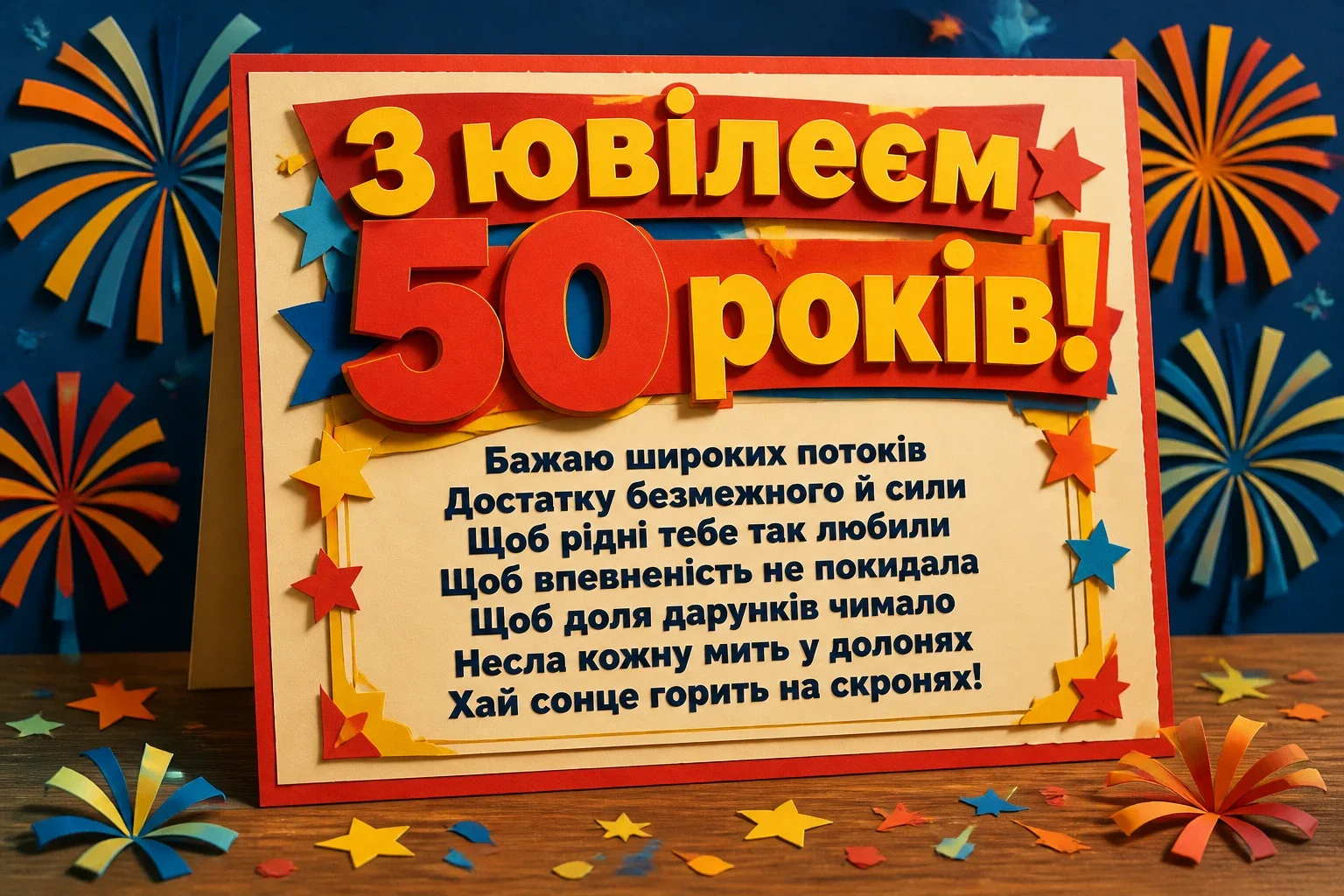 прикольні привітання вітальні листівки з ювілеєм 50 мужчині