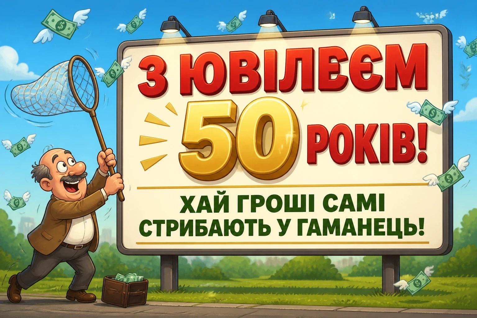 прикольні привітання вітальні листівки з ювілеєм 50 мужчині