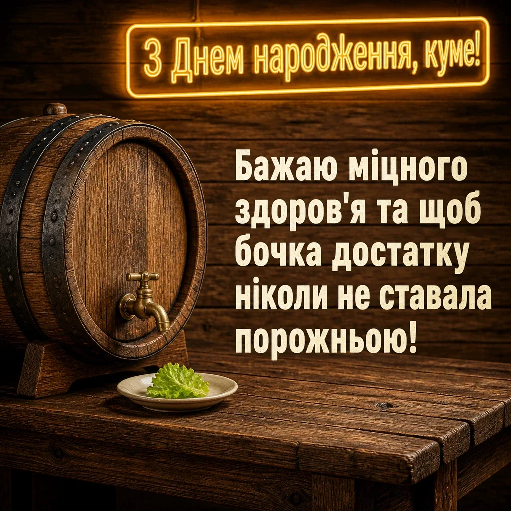 привітання кума з днем народження своїми словами