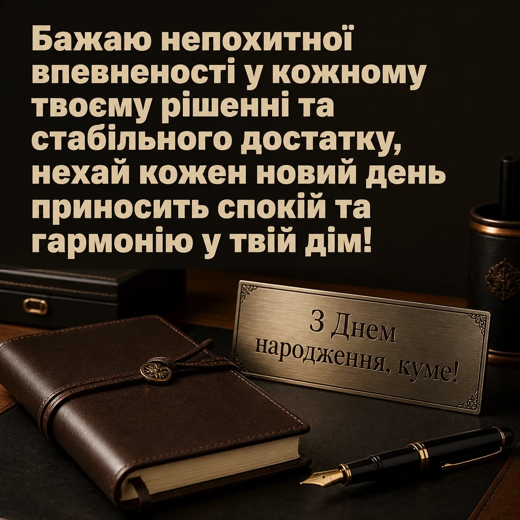 привітання кума з днем народження своїми словами