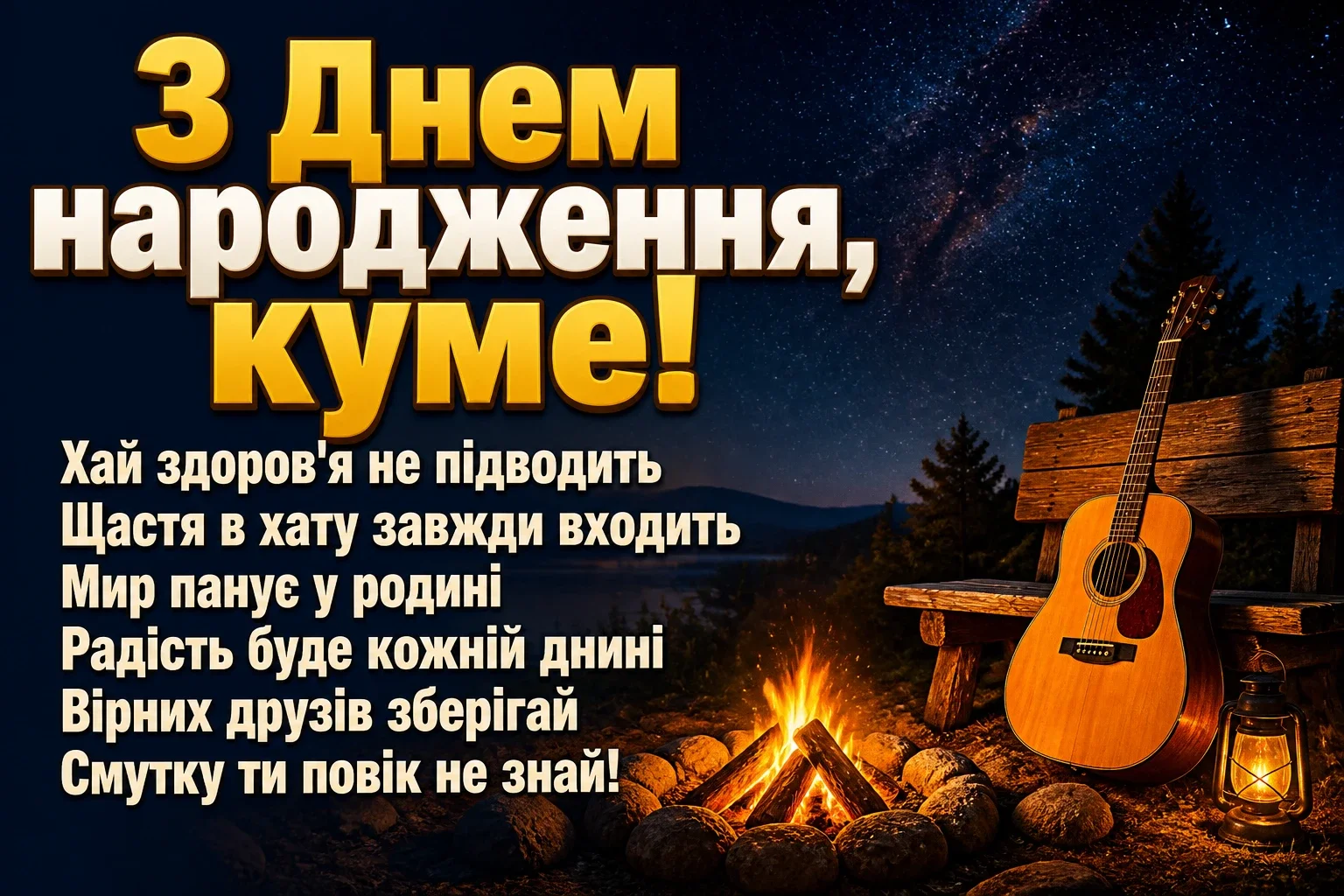 привітання кума з днем народження своїми словами