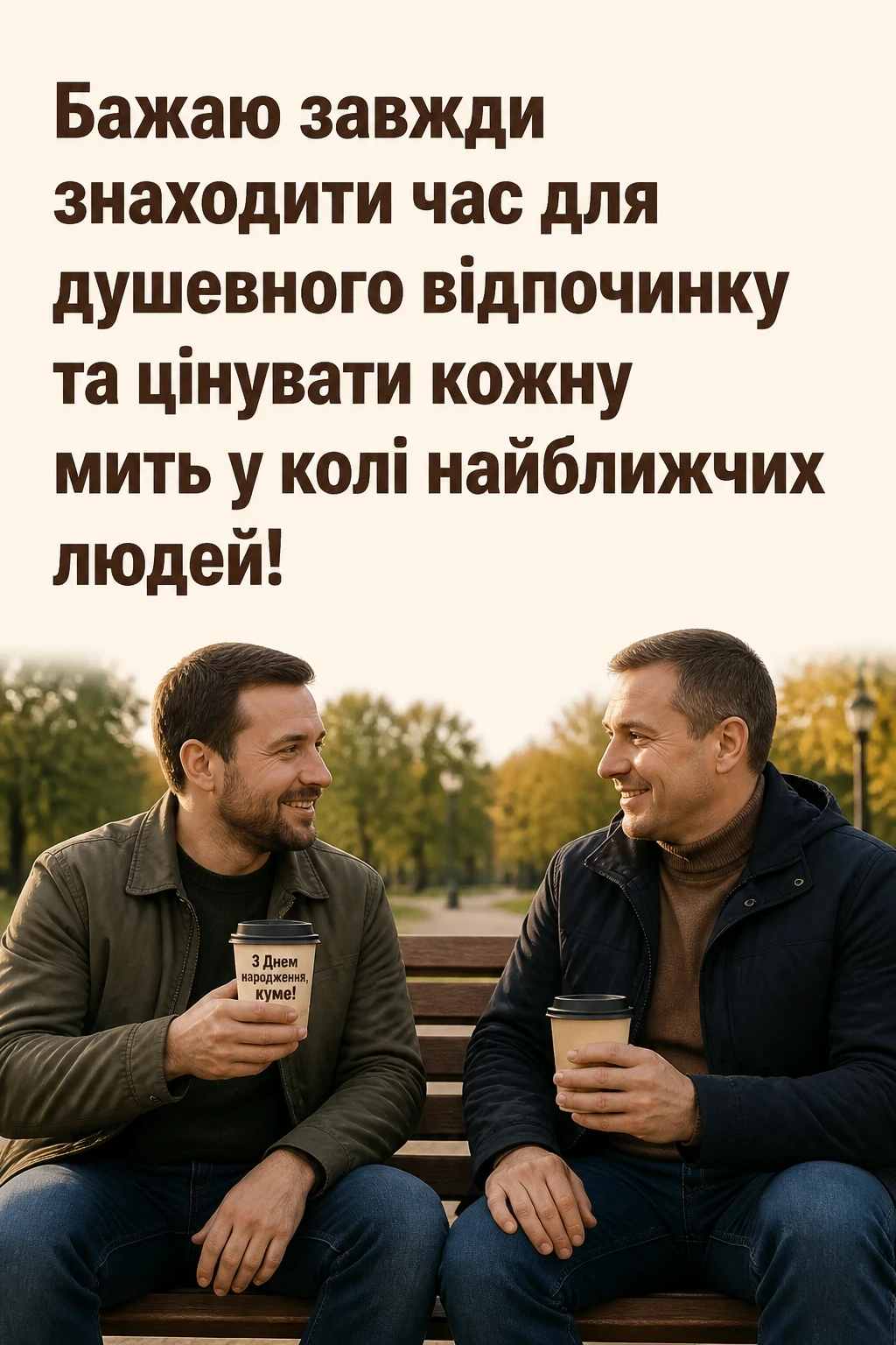 привітання кума з днем народження своїми словами