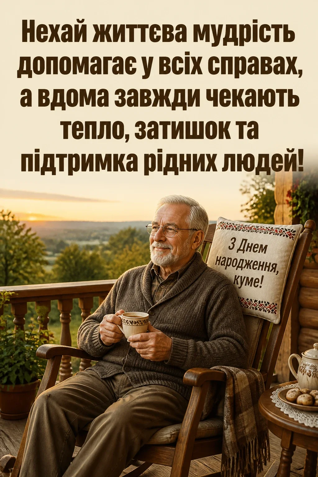 привітання кума з днем народження своїми словами