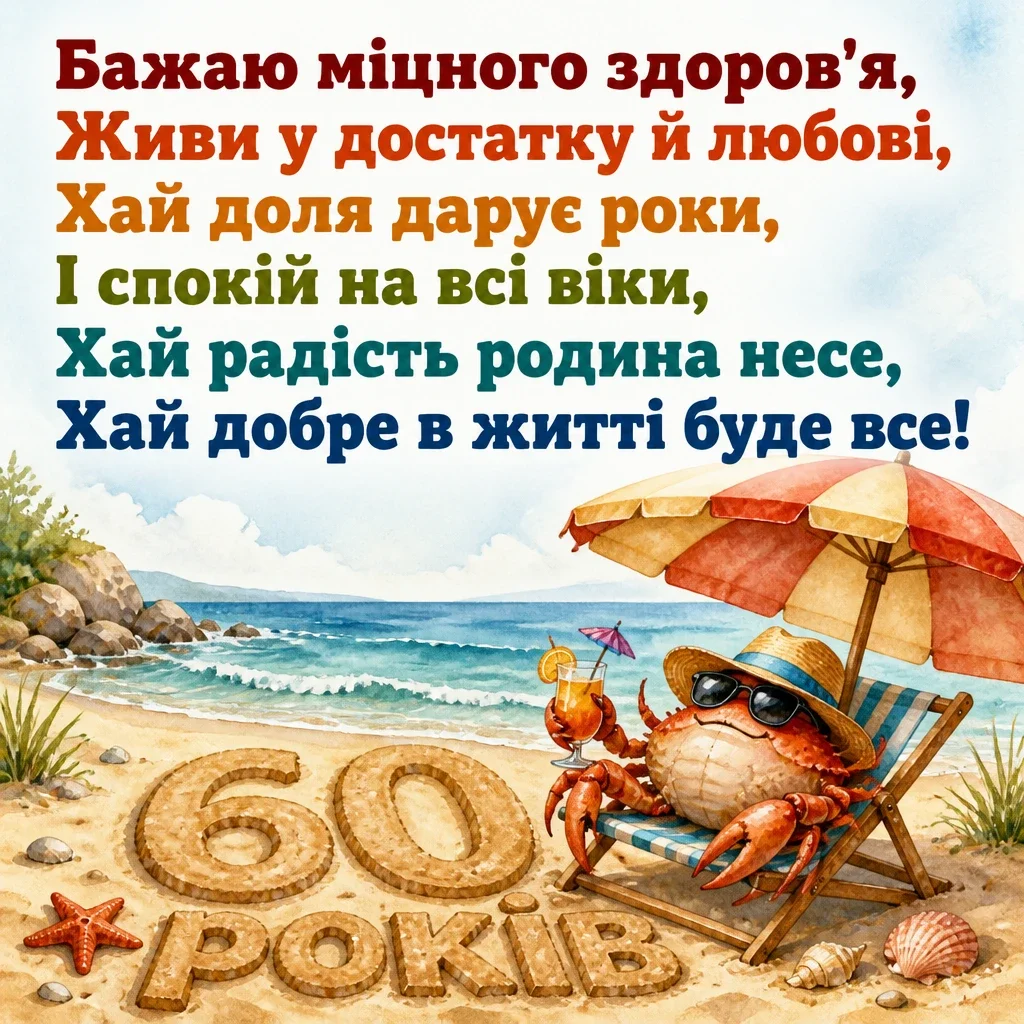 прикольні привітання з 60-річчям мужчині