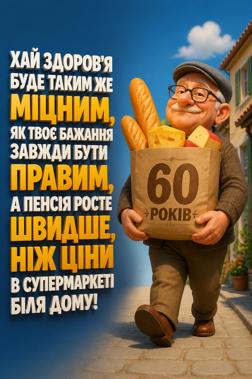 прикольні привітання з 60-річчям мужчині