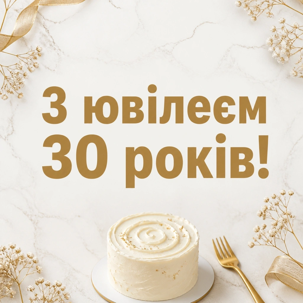 привітання з 30 річчям