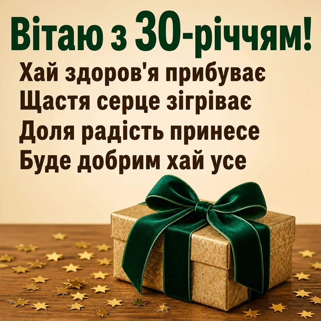 привітання з 30 річчям