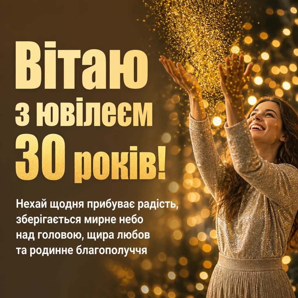 привітання з 30 річчям