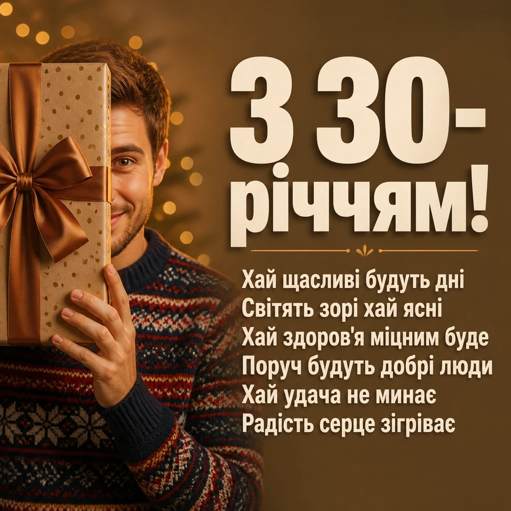 привітання з 30 річчям