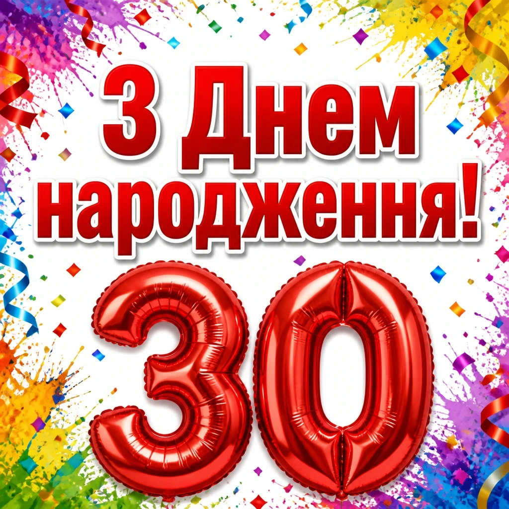 привітання з 30 річчям