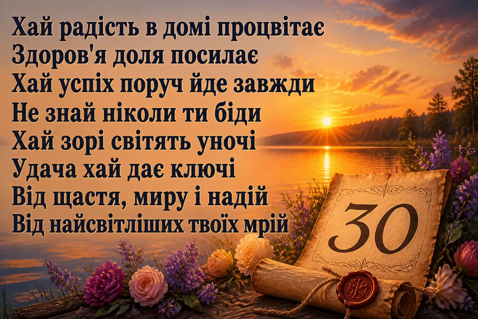 привітання з 30 річчям
