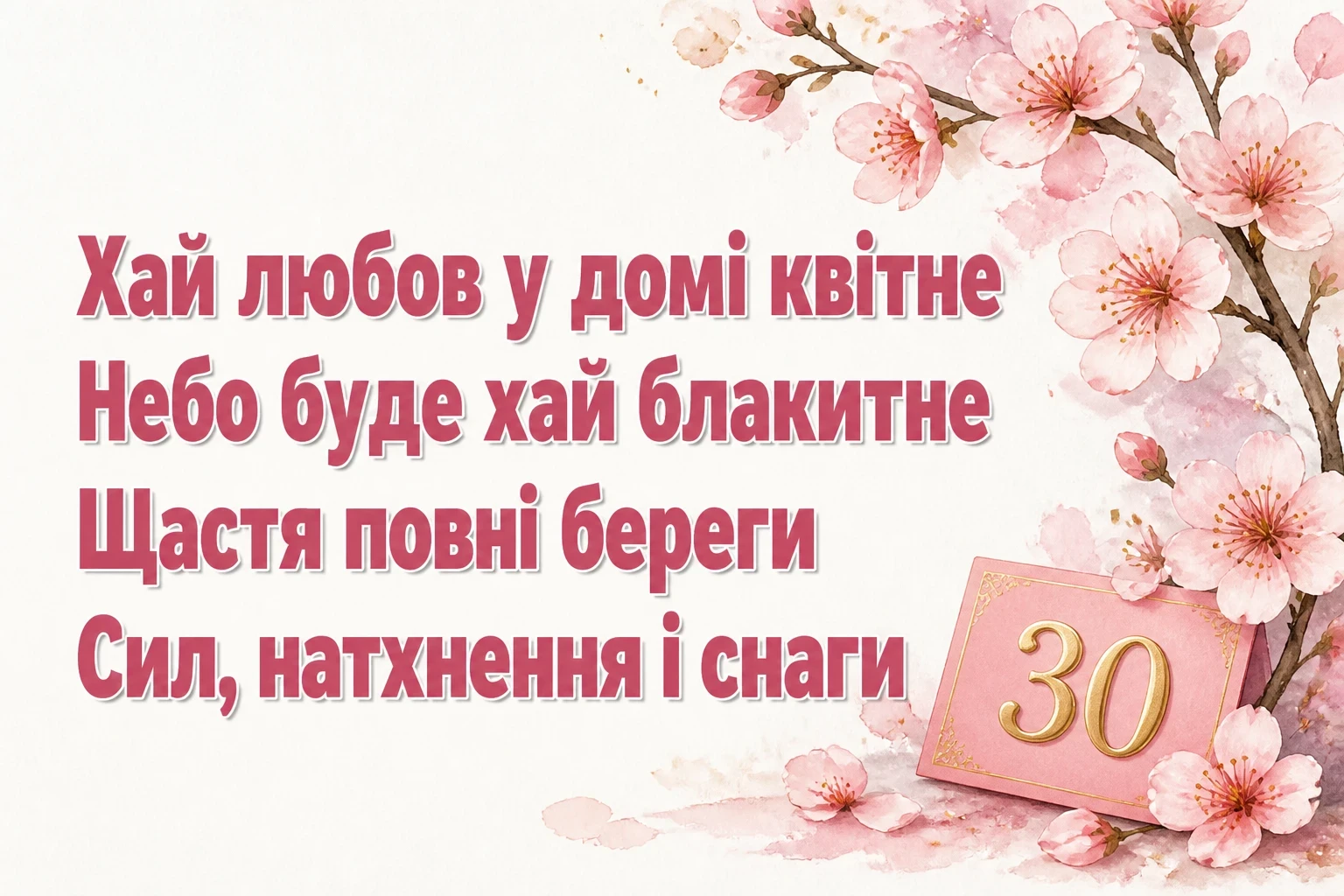 привітання з 30 річчям