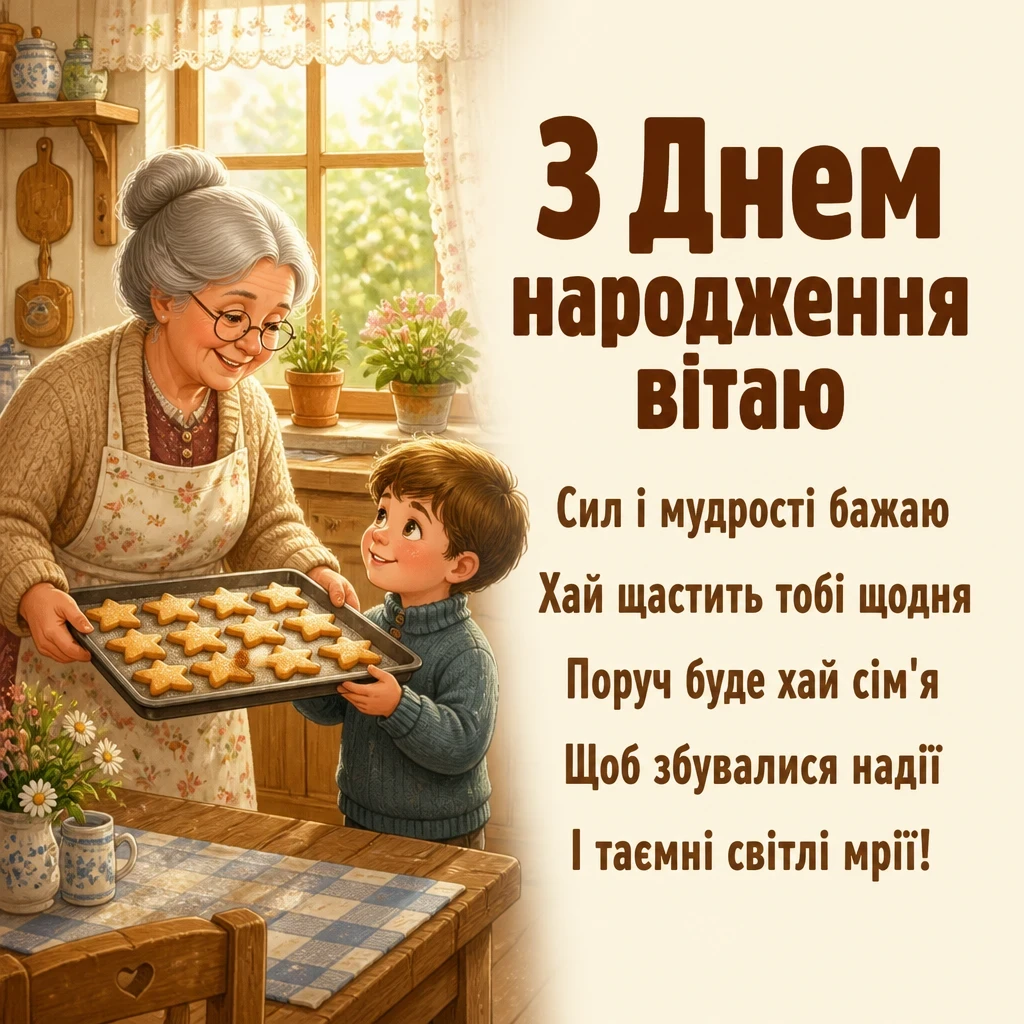 привітання онука з днем народження