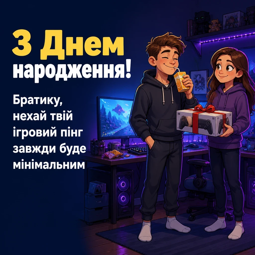 привітання з днем народження брату від сестри