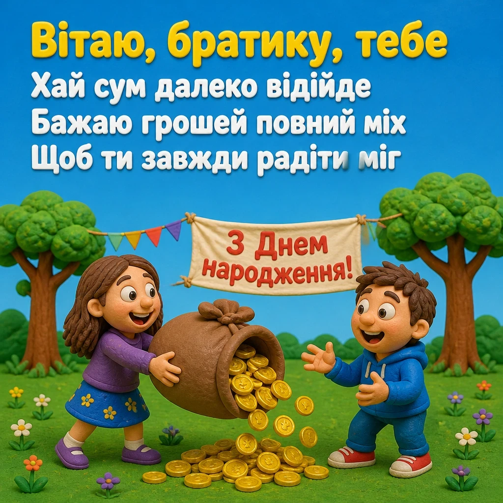 привітання з днем народження брату від сестри