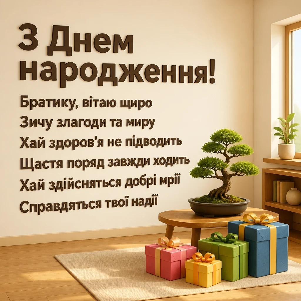 привітання з днем народження брату від сестри