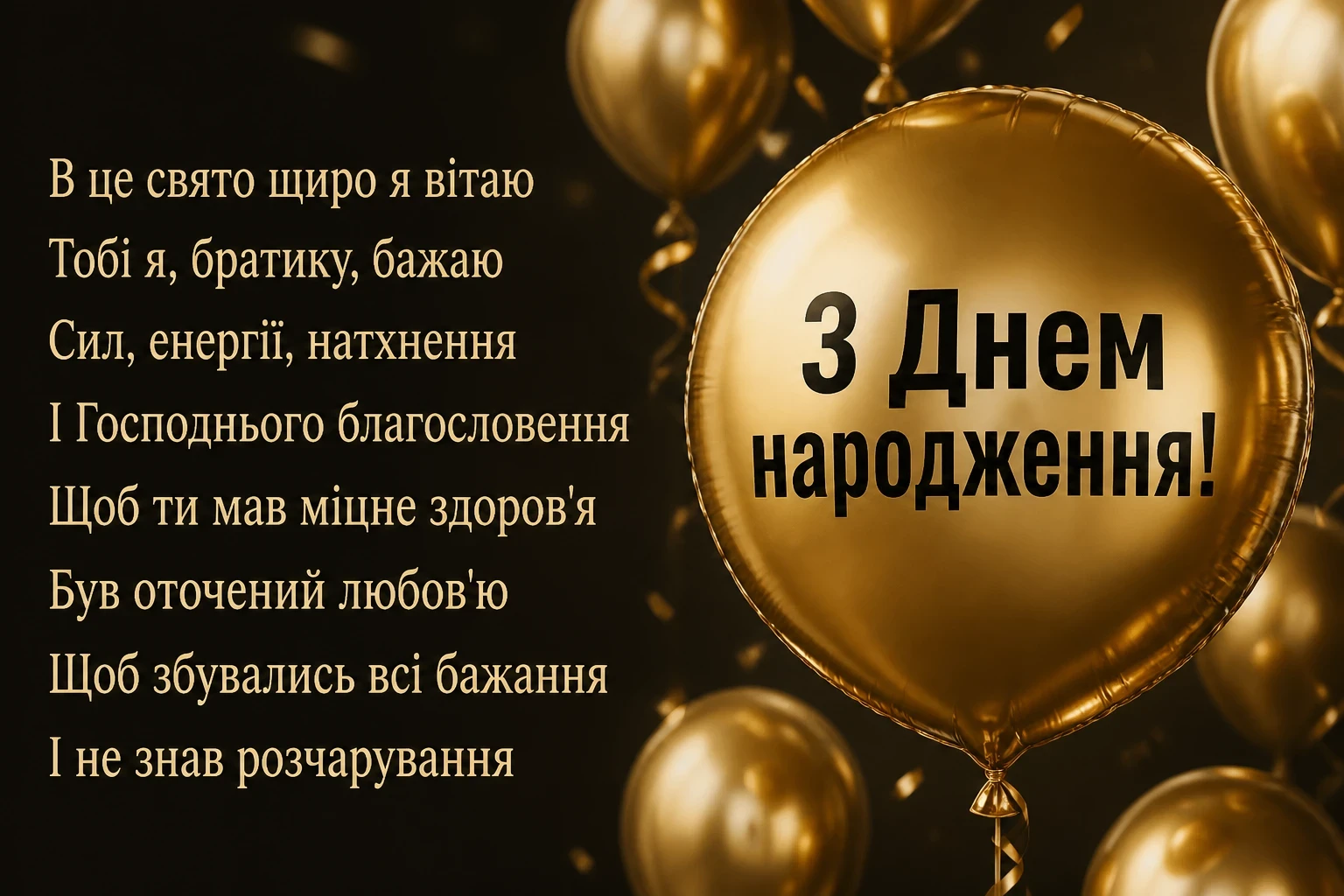 привітання з днем народження брату від сестри