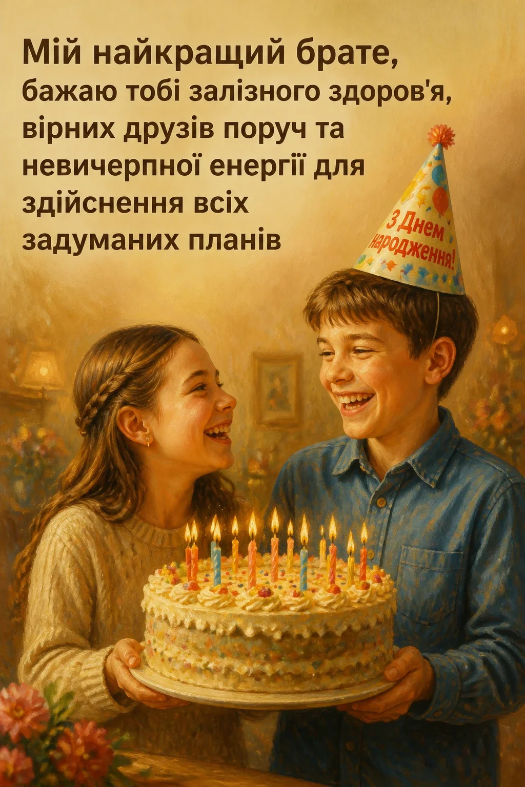 привітання з днем народження брату від сестри