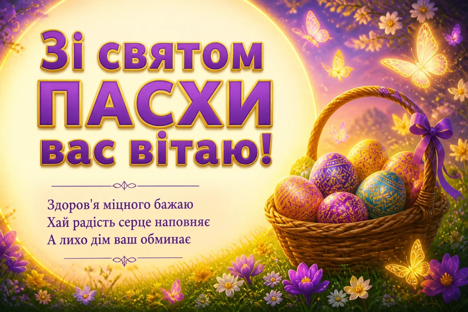 зі святом пасхи привітання