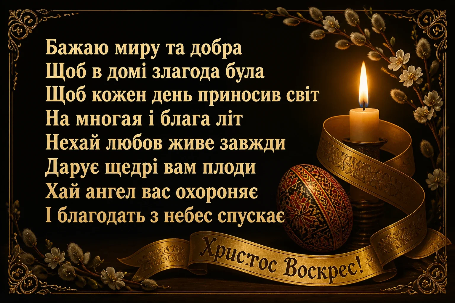 зі святом пасхи привітання