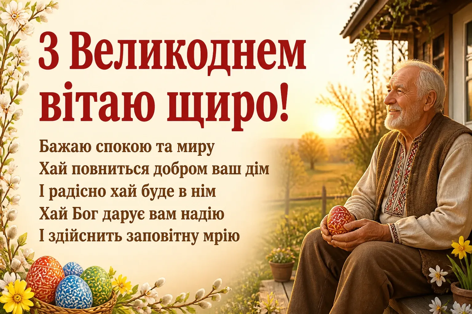 зі святом пасхи привітання