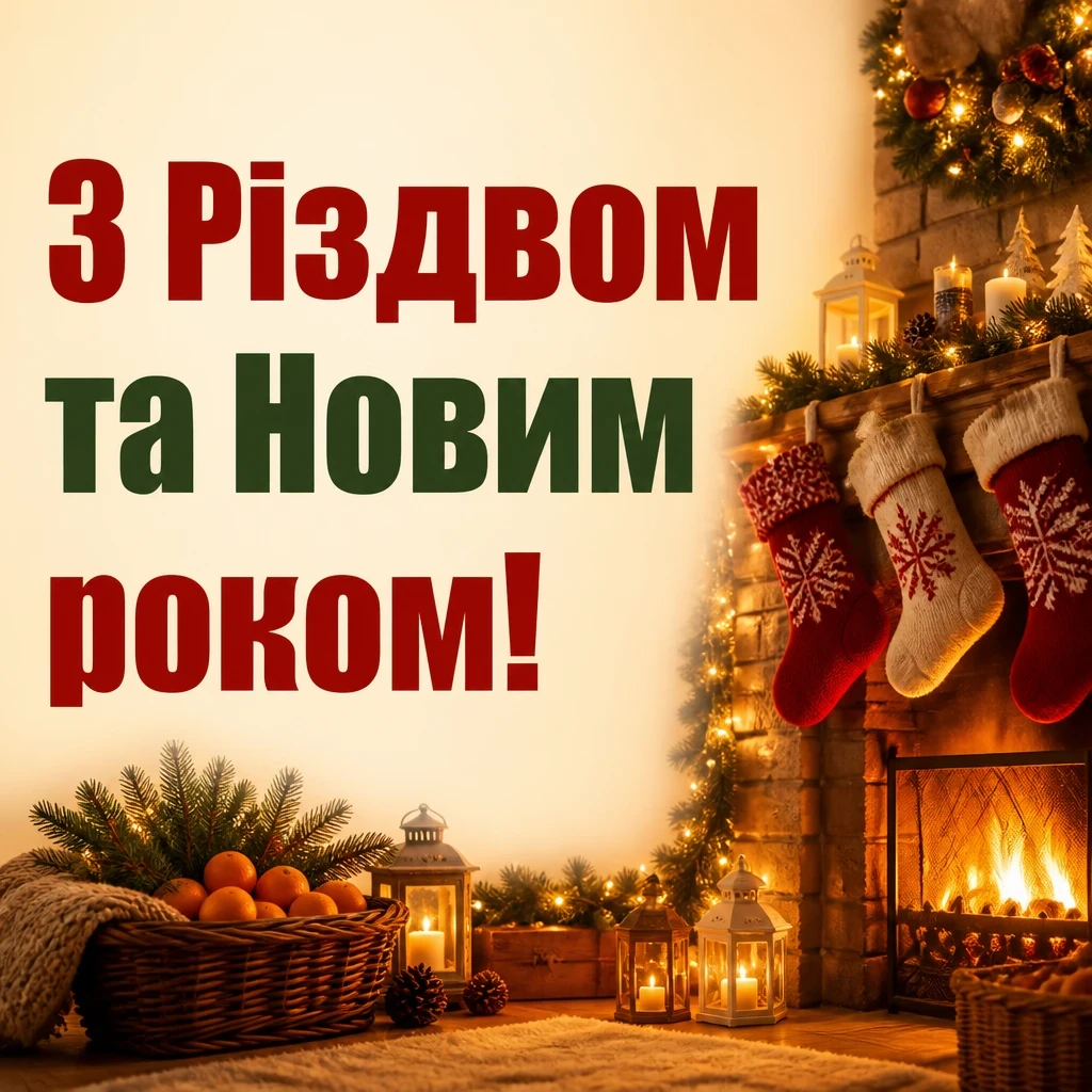 гарні привітання з різдвом та новим роком