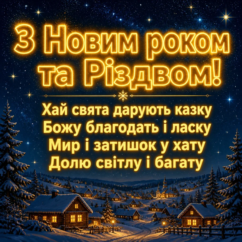 гарні привітання з різдвом та новим роком