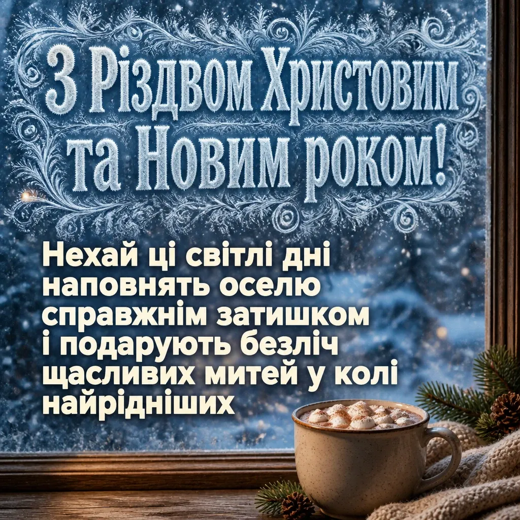 гарні привітання з різдвом та новим роком