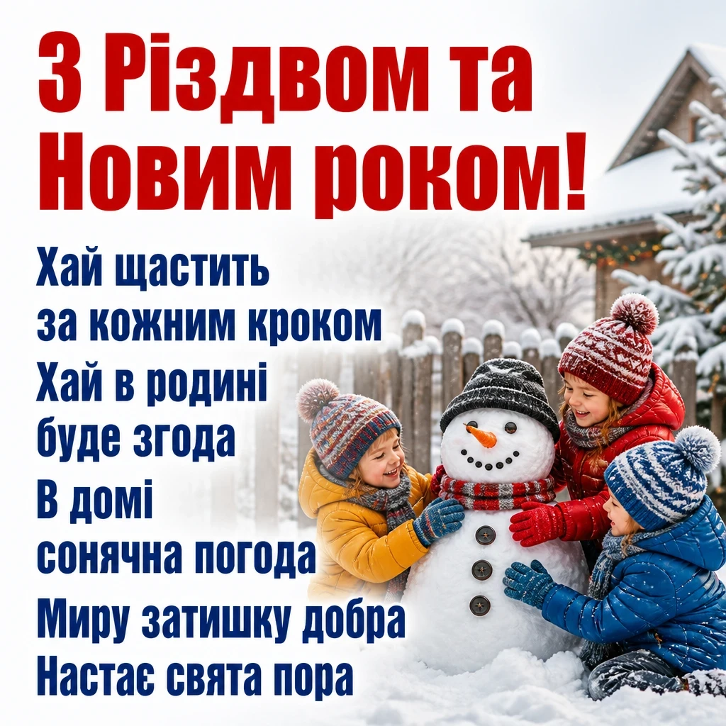 гарні привітання з різдвом та новим роком