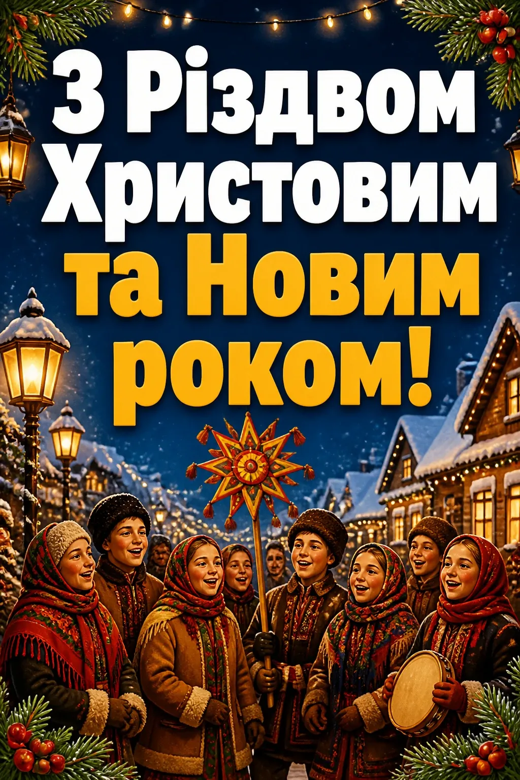 гарні привітання з різдвом та новим роком